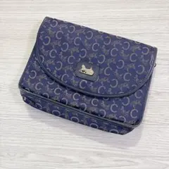 希少 CELINE ショルダーバッグ 2way 伊製 デニム 馬車 Cマカダム