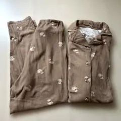 マタニティ パジャマ クマ柄 ブラウンM-Lサイズ