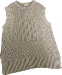 studioCLIP ケーブル編み ノースリーブ　ニット　ベスト