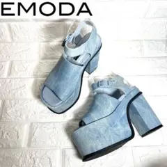 【未使用品】 EMODAデニム 厚底サンダル チャンキーヒールのサムネイル