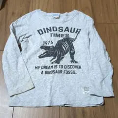 恐竜プリント 長袖カットソー 110