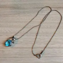 P/S ブルートパーズ ふくろう ペンダント ネックレス