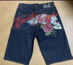 Ed Hardy 刺繍デニム サイズ34 y2k ワイドデニム - メルカリ