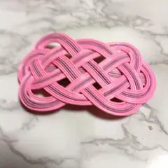 ハンドメイド 水引バレッタ 結びモチーフ