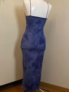 ネイビー タイダイ柄 キャミワンピース