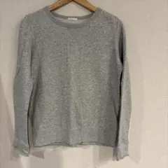 GUグレー Lサイズ クルーネック スウェット