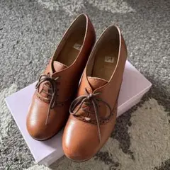 ほぼ未使用☆ing イング　本革ブラウンレザー レースアップシューズ 24cm