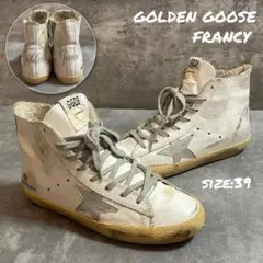 美品 GOLDEN GOOSE FRANCY ハイカットスニーカー USED加工のサムネイル