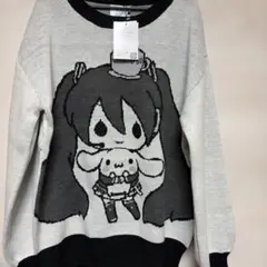 初音ミク×シナモロール　Mサイズ　ビッグPOニットセーターサンリオ