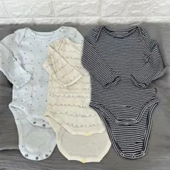 長袖ボディスーツ3点まとめセット70シンプル　ベビー肌着　baby GAP