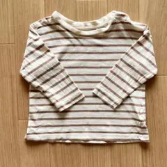 ストライプ 長袖Tシャツ 70-80cm