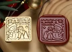 シーリングスタンプヘッド　スノーマン　雪だるま　クリスマス　トナカイ