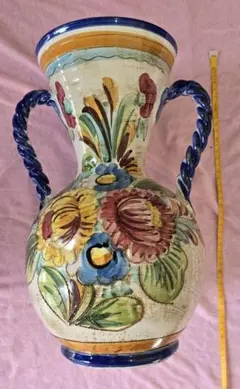 イタリア 花瓶 フラワーベース ブルー アンティーク H35cm 31-35BL イタリア 花瓶 フラワーベース ブルー アンティーク H35cm 31-35BL