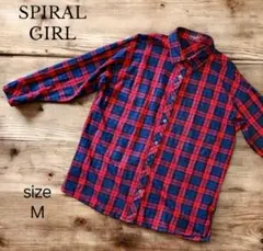 最終値下げ【SPIRALGIRL】スパイラルガール　コットンチェックシャツのサムネイル