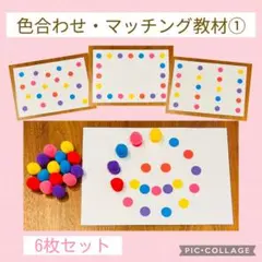 色合わせ＊マッチング① (ビビッド) 保育教材　発達支援　療育　モンテッソーリ