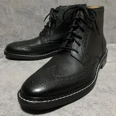 ♡新品未使用♡ コールハーン　カントリーブーツ　シボ革　ブラック　本革　1554