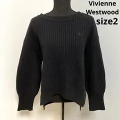 ヴィアンウエストウッド オーブ刺繍 ニットカーディガン フード付 2