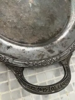 花模様のメタルトレイ Paris蚤の市より