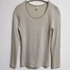 【ユナイテッドアローズ】B&Y ウール混 Uネック ニット カットソー ベージュ