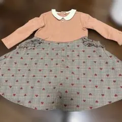 ハート柄　ワンピース　110cm