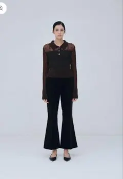 Laubeblanc Linear Slit Pants M ブラック - メルカリ