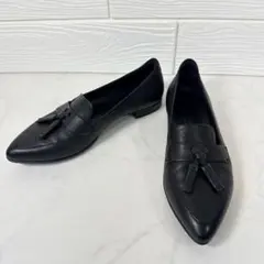 美品 ecco エコー ポインテッドトゥローファー 23.5cm ブラック - メルカリ