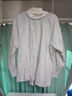 【お一人様限定！】ストライプ 長袖 シャツ フリル付き