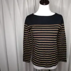 無印良品 ボーダーカットソー 長袖 大人気 Sサイズ
