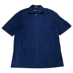 Ferragamo vintage ホース ZIP 半袖 シャツ ネイビーのサムネイル