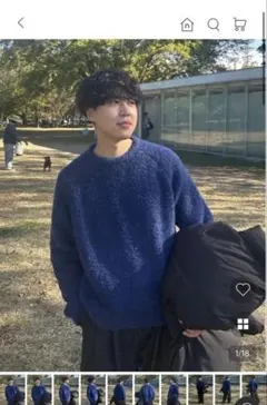 nugu 藍色針織衫　Rizol