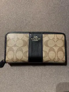 美品　coach 長財布　ブラウン×ブラック　F54630