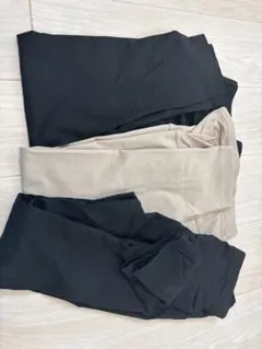 マタニティパンツセット 黒・ベージュ ユニクロ UNIQLO