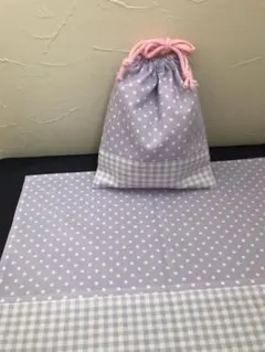 194 お値下げ!　ランチョンマット 給食袋 ハンドメイド