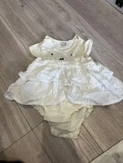 ミッフィー カバーオール ロンパース ホワイトフリルドレスロンパース