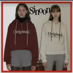 sinoon＊ハーフアップジップパーカースウェットトレーナー