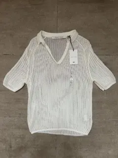 『未着用』UNIQLO✖️ LEMAIRE スーピマ コットン メッシュポロ Lのサムネイル