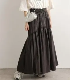 CIAOPANIC TYPY ドロストギャザーコットンボイルボリュームスカート