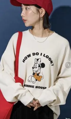 ミニーマウス プリント スウェット