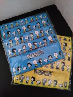 スヌーピーラインキッチンクロス2枚組　イエロー＆ブルー【新品未使用】