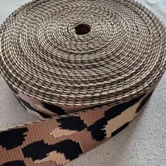 SALE中【4.7M～5M】 バッグ紐 モカヒョウ柄 幅3.8cm
