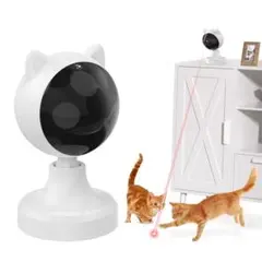 自動猫おもちゃ 猫用レーザーポインター 運動不足解消 お留守番 角度調整 充電式のサムネイル