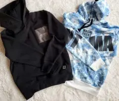 【まとめ売り】キッズ 長袖パーカー2枚セット【160】