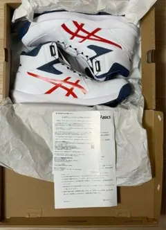 アシックス ウインジョブ CP314 BOA ホワイト×チェリー トマト 安全靴