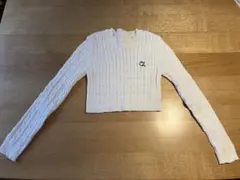 白　ショート丈ニット