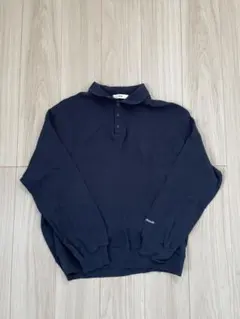 POIK ネイビー ポロシャツ リブ編み　nugu