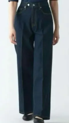 無印　バギー　デニム　ワイドパンツ　ストレート　オーガニックコットン 綿100%のサムネイル