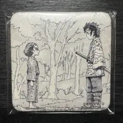 鬼滅の刃 dining お楽しみくじ 台本表紙イラストスクエア缶バッジ 2個
