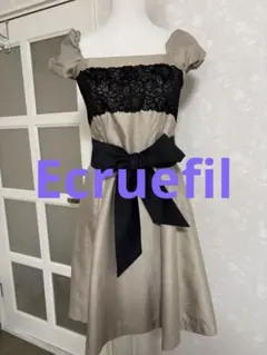 美品　Ecruefil/エクリュフィル　レース使い　ワンピース　パーティ