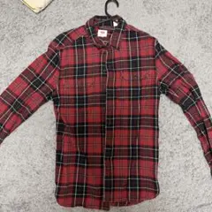 Levi's 赤黒チェックネルシャツ S