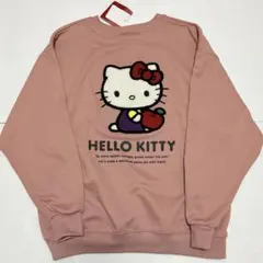 サンリオ　キティ　サガラ刺繍　トレーナー　プルオーバー　スウェット　ピンク　M